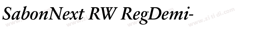 SabonNext RW RegDemi字体转换